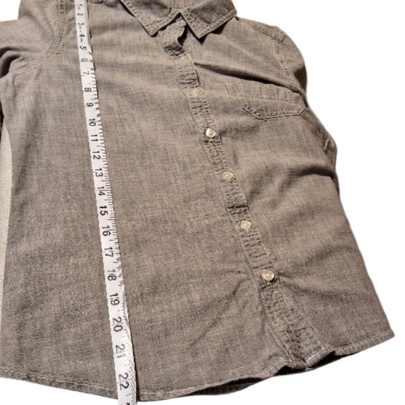 Old Navy Button Down Gray Shirt Size S - Picture 5 of 7